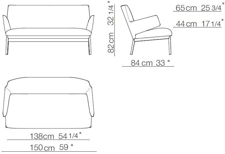 arflex Мягкий диван из ткани Hug sun-id-1380469 - Вид №5