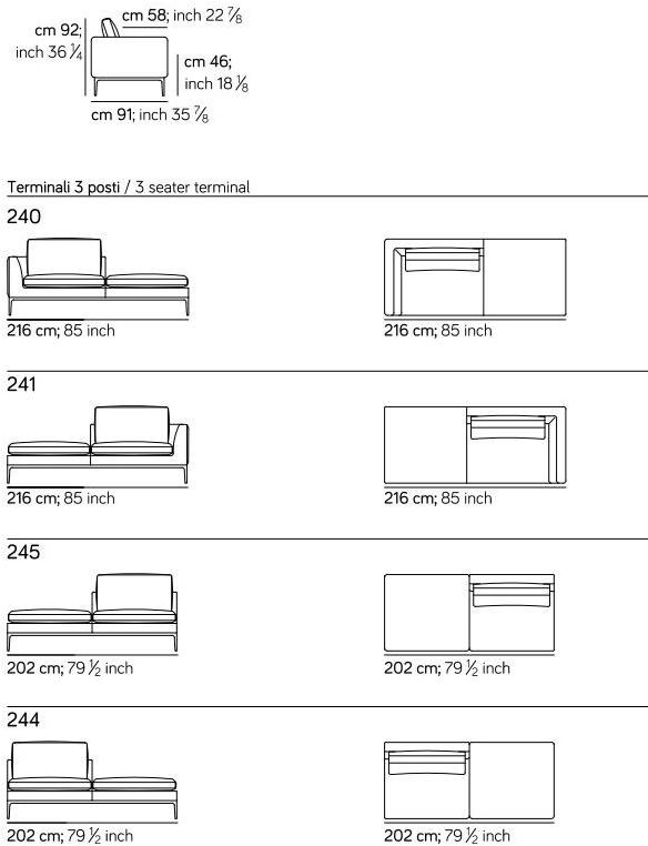 AMURA 2-х местный кожаный диван Leonard Am024.030 - Вид №10