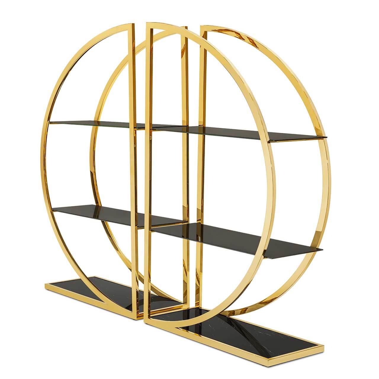 700494-93 ABHIKA ШКАФ КРОНА КРУГЛАЯ H200 200X40 BLACK/GOLD  - Вид №1