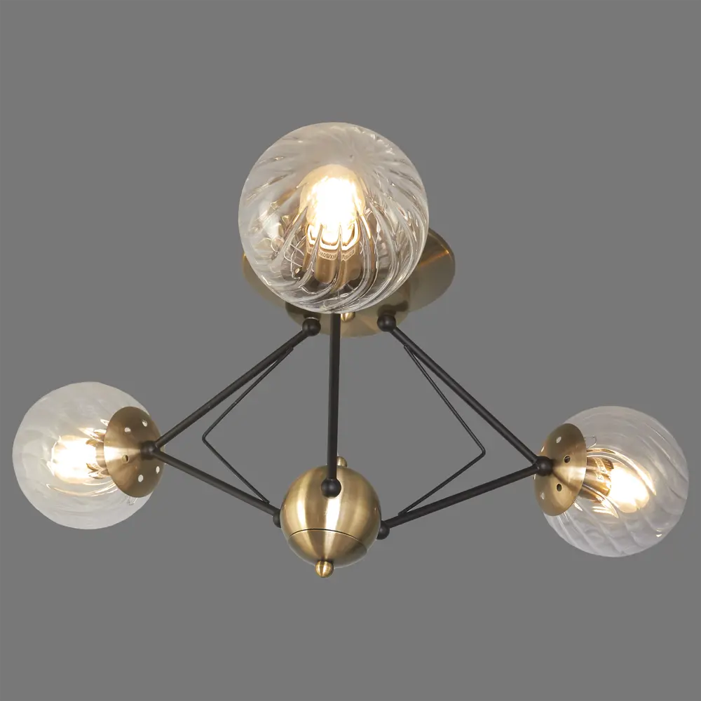 Люстра «Galaxy» 596/3PL 3хЕ27х60 Вт цвет античная бронза Escada STLM-2006261 - Вид №2