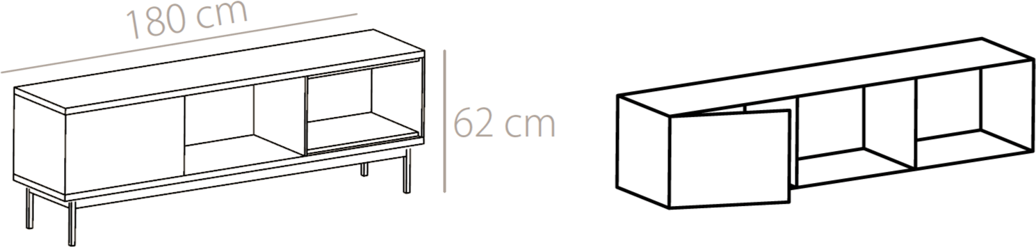 Punt Буфет из лакированной древесины с распашными дверцами Slats Slt012  - Вид №1