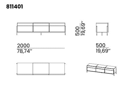 Деревянный низкий ТВ-шкаф animovel Ньюпорт ARCH-00039999 - Вид №3
