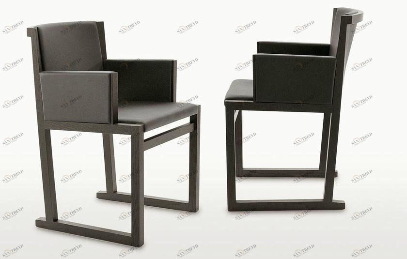 Maxalto Стул на санках из массива дерева с подлокотниками Musa sun-id-1489740