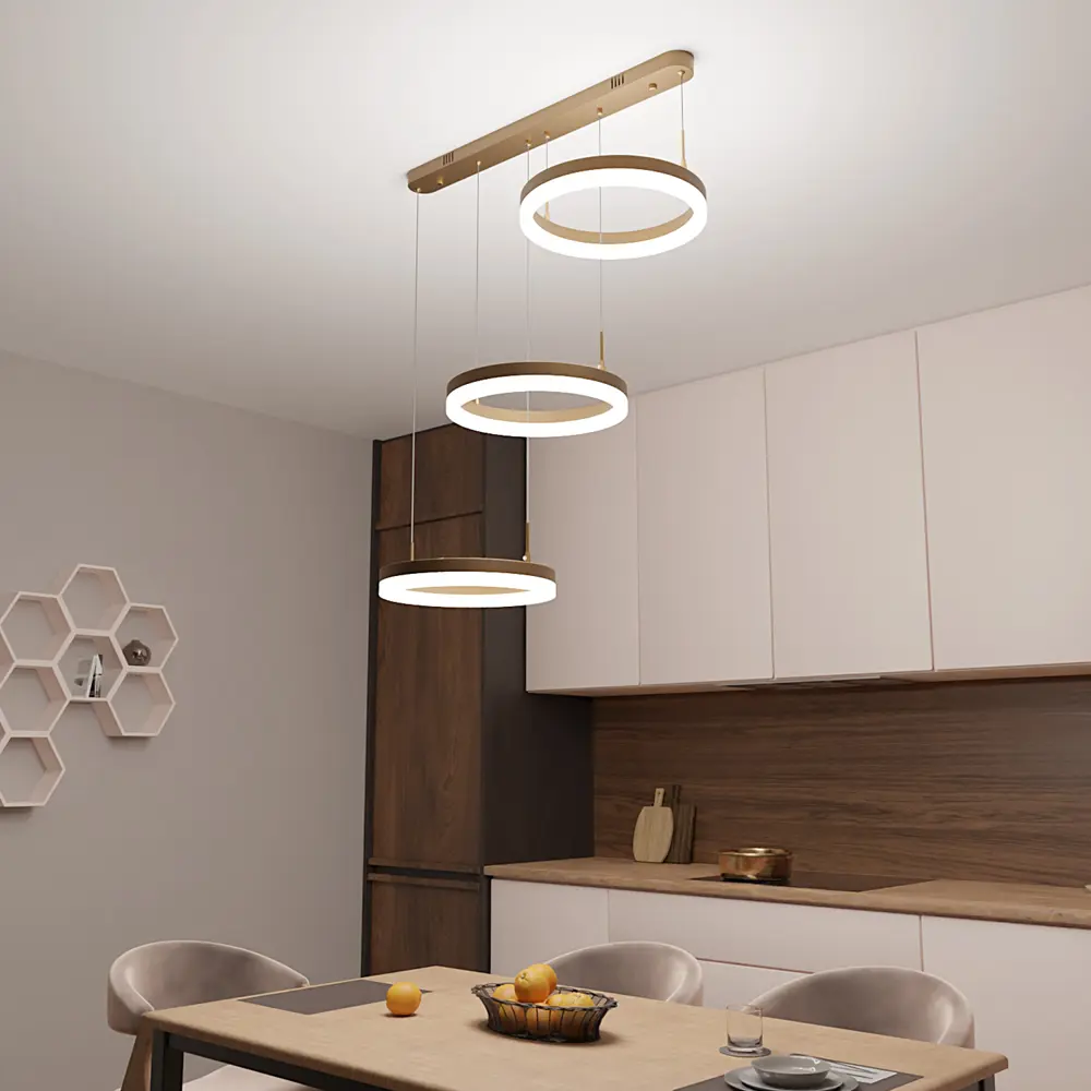 Люстра потолочная светодиодная диммируемая Ritter Rivo 52090 4 с д/у 72 Вт 17 м² 2700К-6500К цвет белый/золотой STLM-2184532 - Вид №13