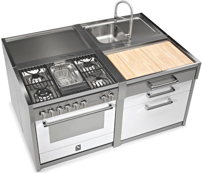 Steel Отдельностоящая кухня из нержавеющей стали Genesi sun-id-1347624 - Вид №3