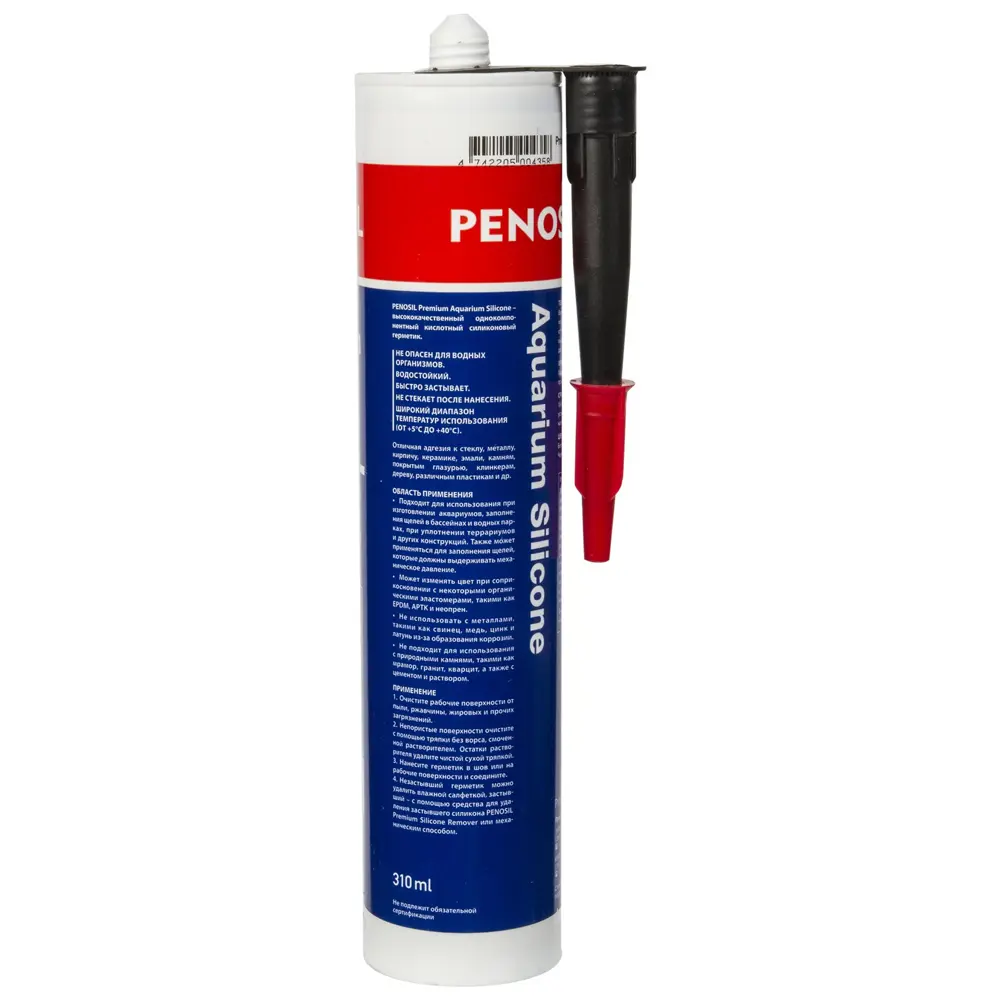 Герметик силиконовый для аквариумов чёрный Penosil, 310 мл 17213310 STLM-2143105  - Вид №1