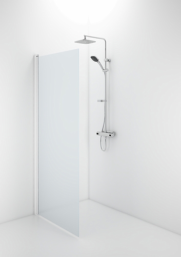 59500282 Прямая дверь IFO Space SPVF H, белые лакированные профили, матовое стекло без профилей ручек, SPVF 1000