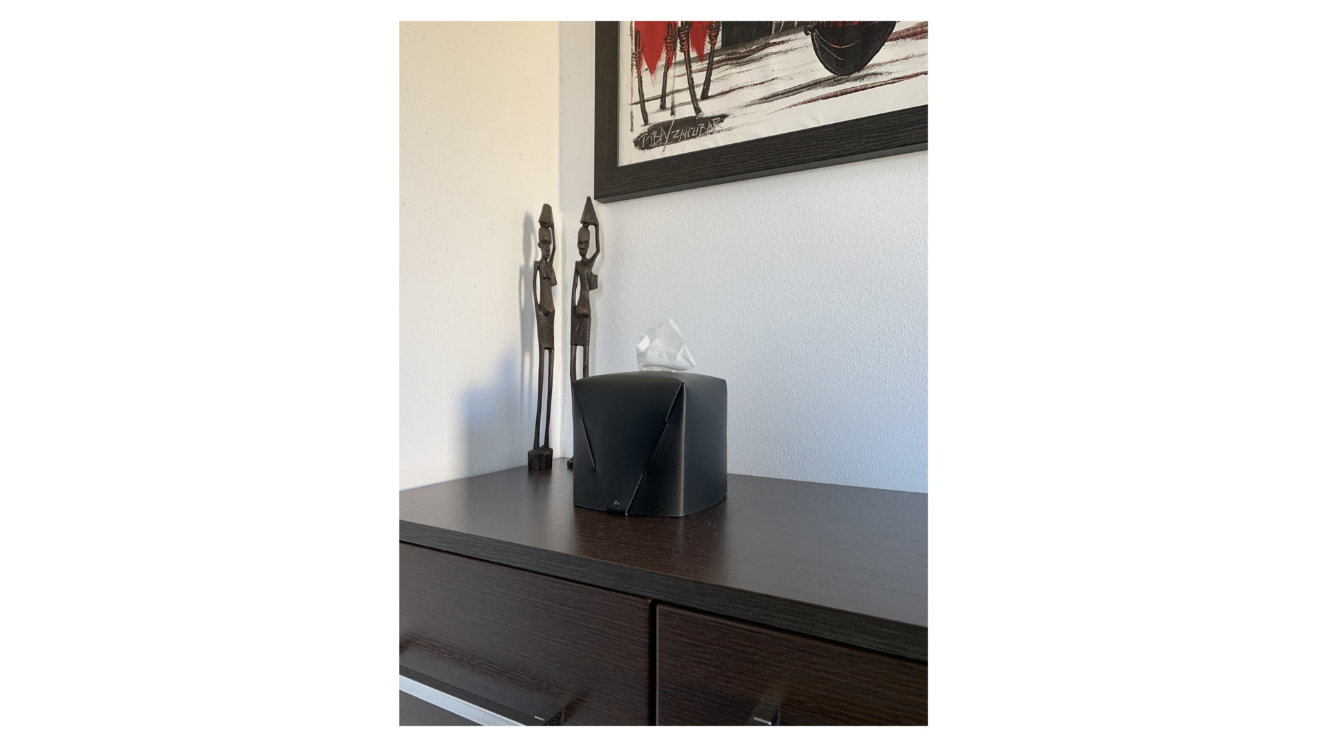 10640192 ADJ Салфетница 17см (черный) Многослойная кожа SPECTRO WIND - Вид №2