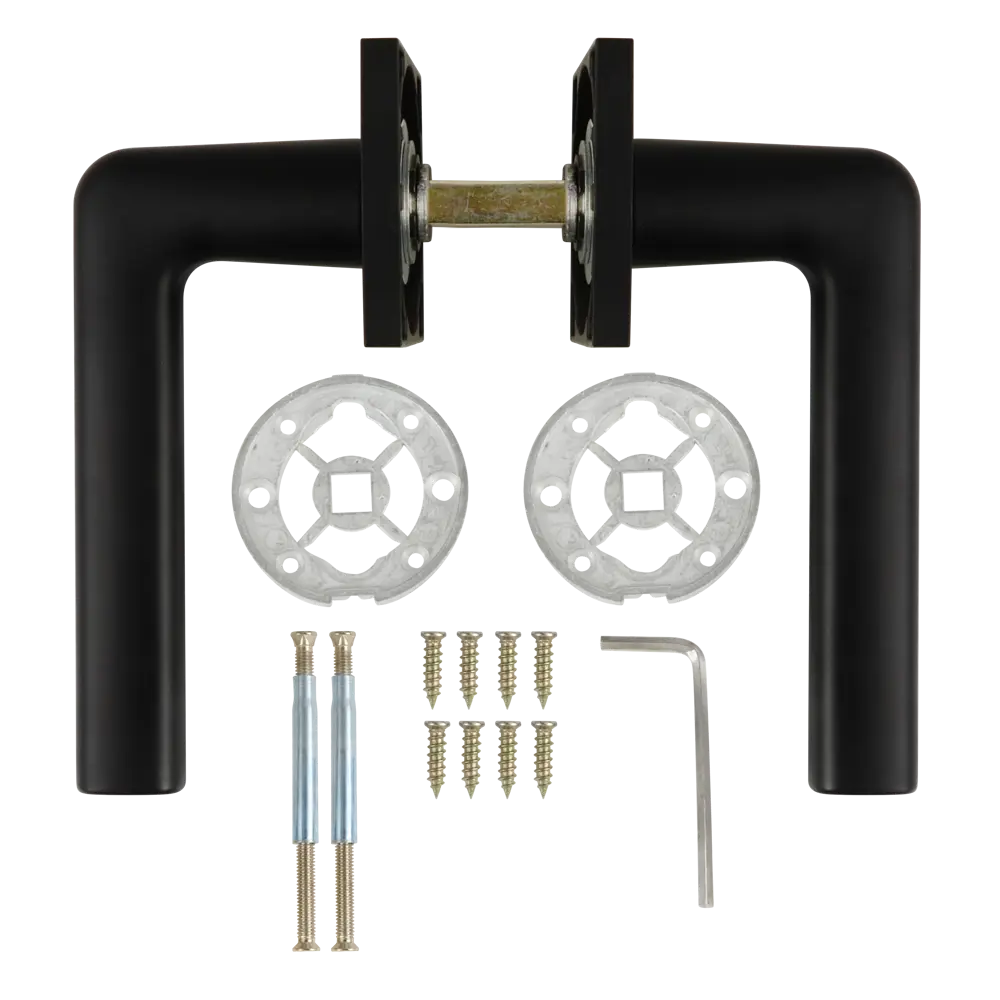 Дверные ручки EDSON EDS-123H-Q2 в элегантном черном исполнении 85170398 STLM-0059394 - Вид №1