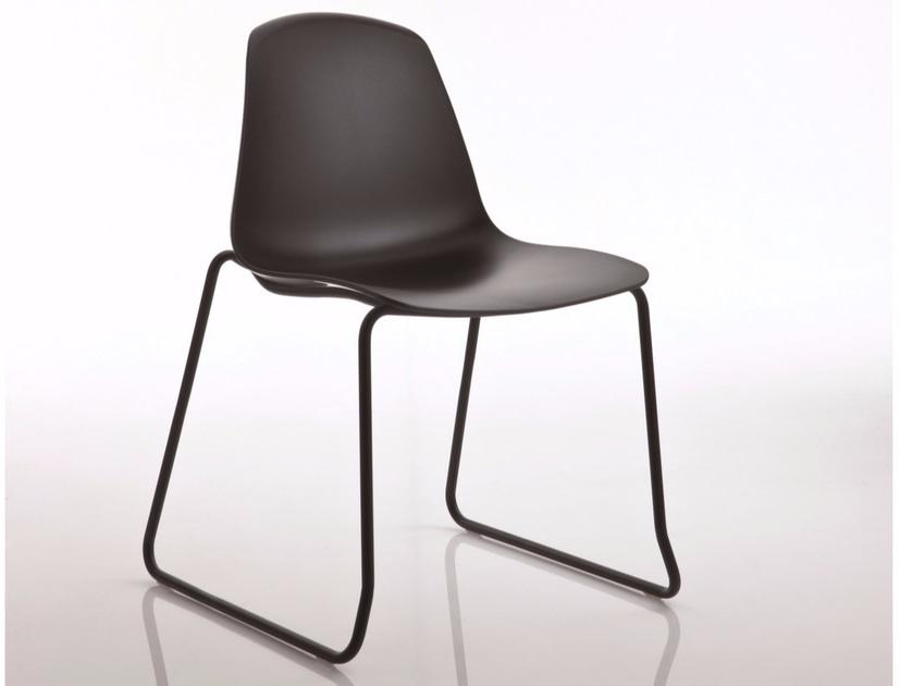 Luxy Стул из полипропилена, штабелируемый салазками Epoca sun-id-1430000 - Вид №1