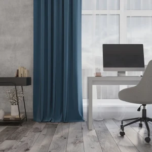 Штора на ленте блэкаут Ален 140x270 см цвет синий