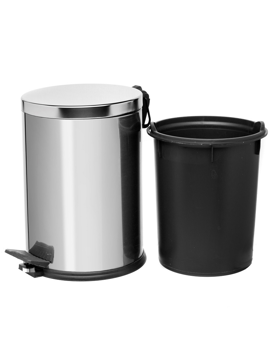 Вёдра с педалью и крышкой Antila Soft Close 12L Chrome NAVAKO 11009 - Вид №2