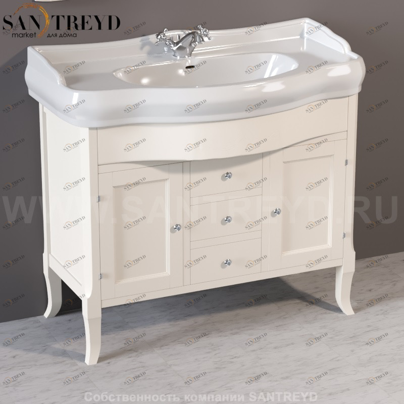 734730 Мебель закрытая под умывальник 100. Retro Kerasan