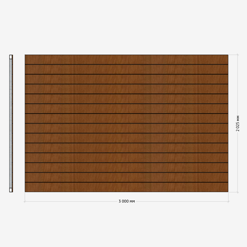 Заборная секция «Горизонтальная» 3×2,025м RUSDECKING sun-id-1025045 - Вид №1
