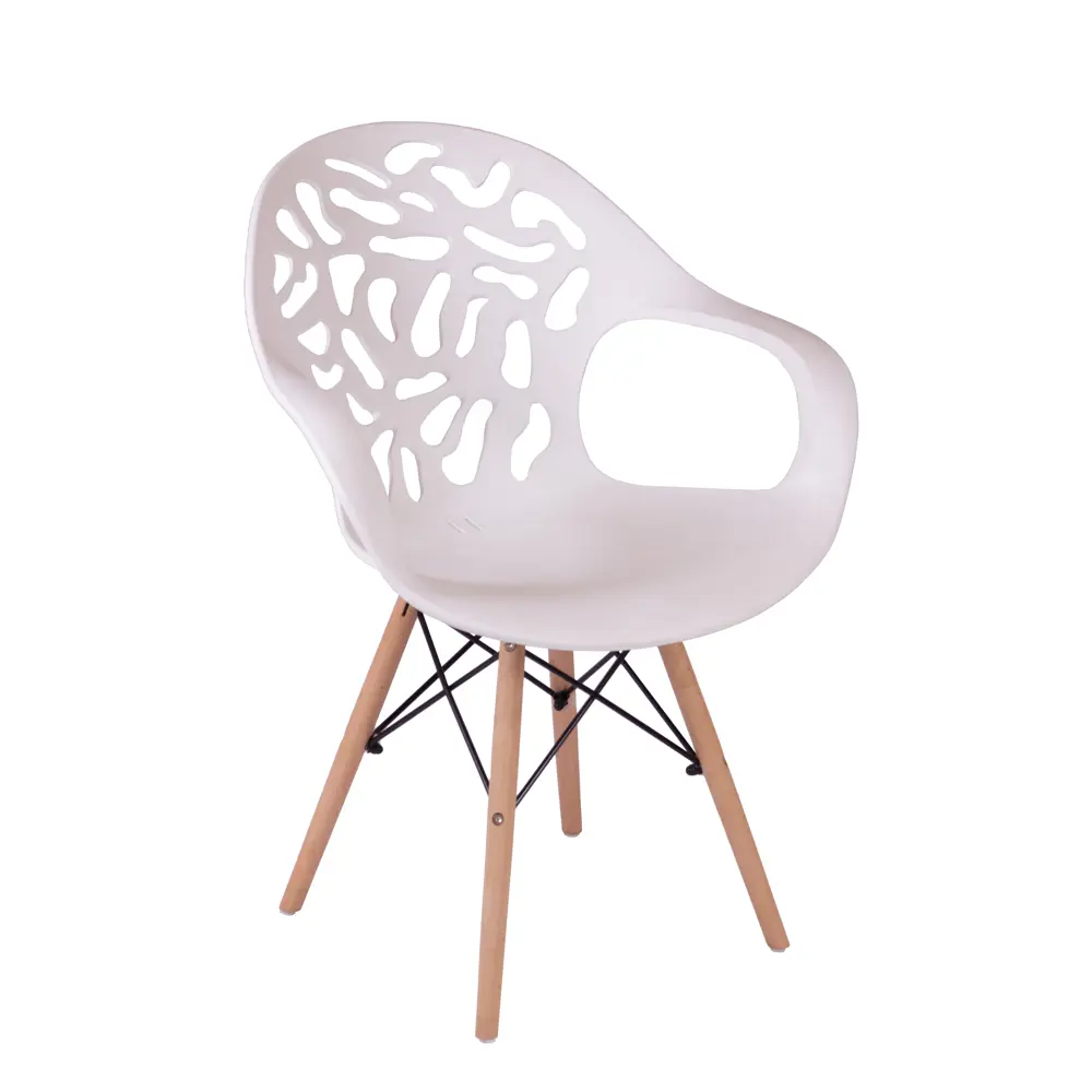 Стул Petalo STP-01-02 60x82x45 см ножки дерево/бежевый сиденье полипропилен цвет белый 88956933 STLM-2184188 Santreyd  - Вид №2