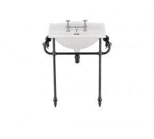 Gentry Home Таз большой белый Victorian Темный никель GH100851