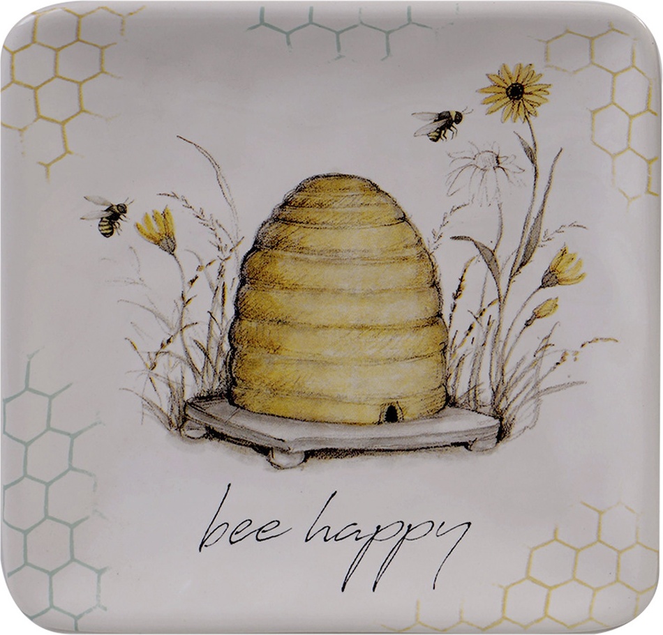 10672186 Certified International Тарелка пирожковая Certified Int. Пчелки 15х15см, керамика Керамика 