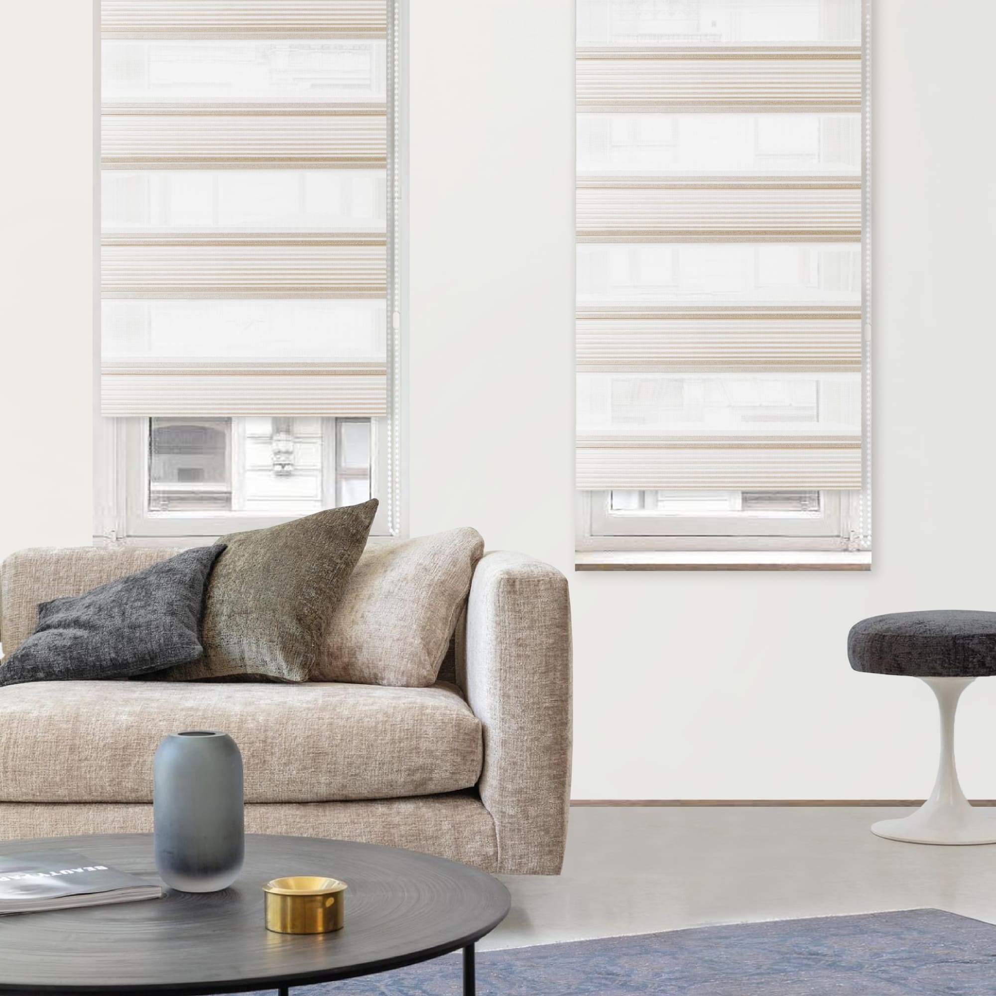 83503060 Штора рулонная день-ночь Miamoza Verona 100x160 см белая Santreyd  - Вид №2