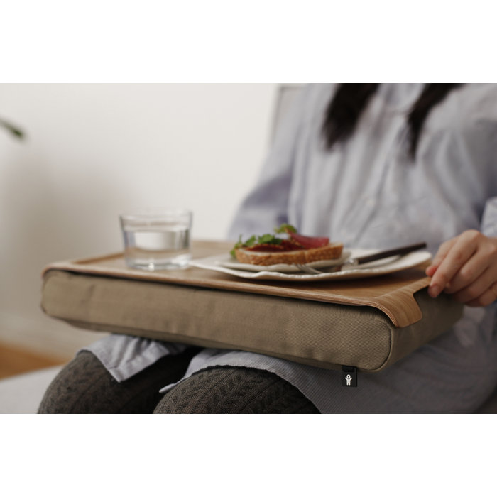 Подставка с деревянным подносом Laptray мини дерево-песчаная Bosign 263180 - Вид №2