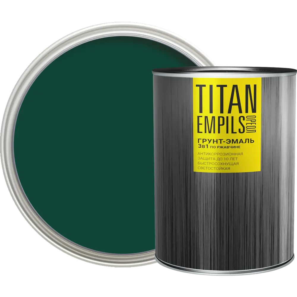 Грунт-эмаль по ржавчине Ореол Titan цвет зеленый 0.9 кг 84439767 STLM-2194866 
