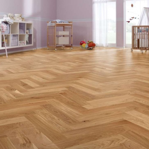 Паркет Ёлка Meister PS 400 Stab 8047 Лайвли Дуб Натур с брашью (Текстурированная) 500х100 мм 2300200052 - Вид №3