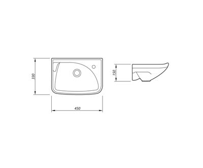 Рукомойник Мотив левый Лобненский стройфарфор 1015113 - Вид №1