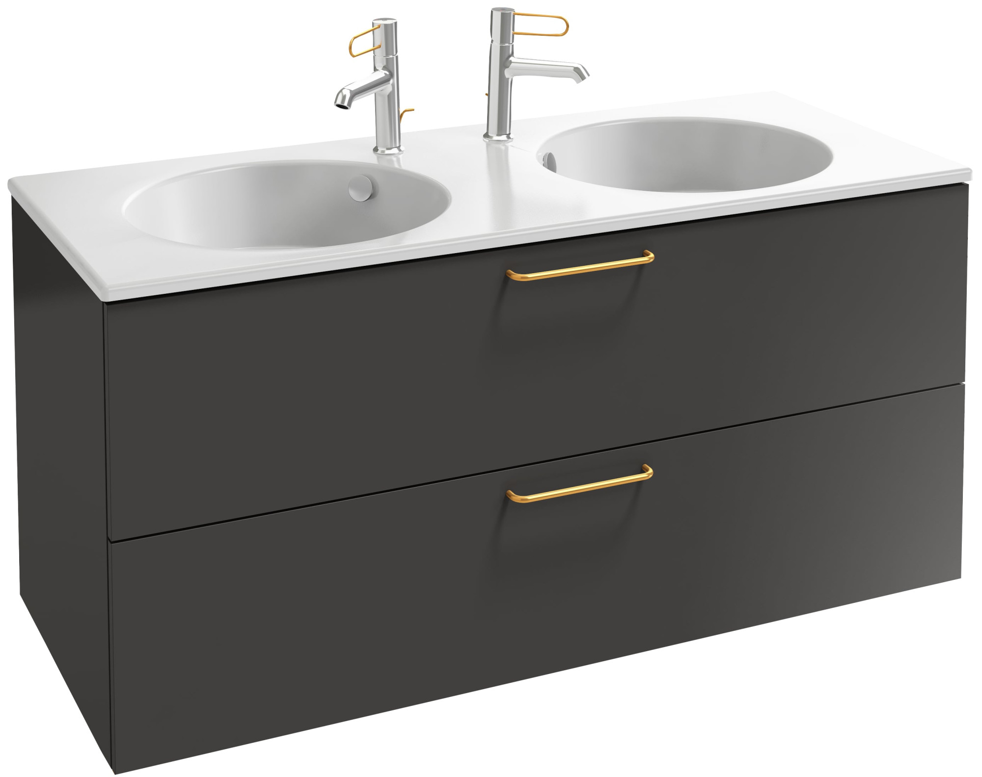 EB2525-R8-N14 Тумба под столешницу 120 см, 2 ящика, золотая ручка JACOB DELAFON ODÉON RIVE GAUCHE ODEON RIVE GAUCHE