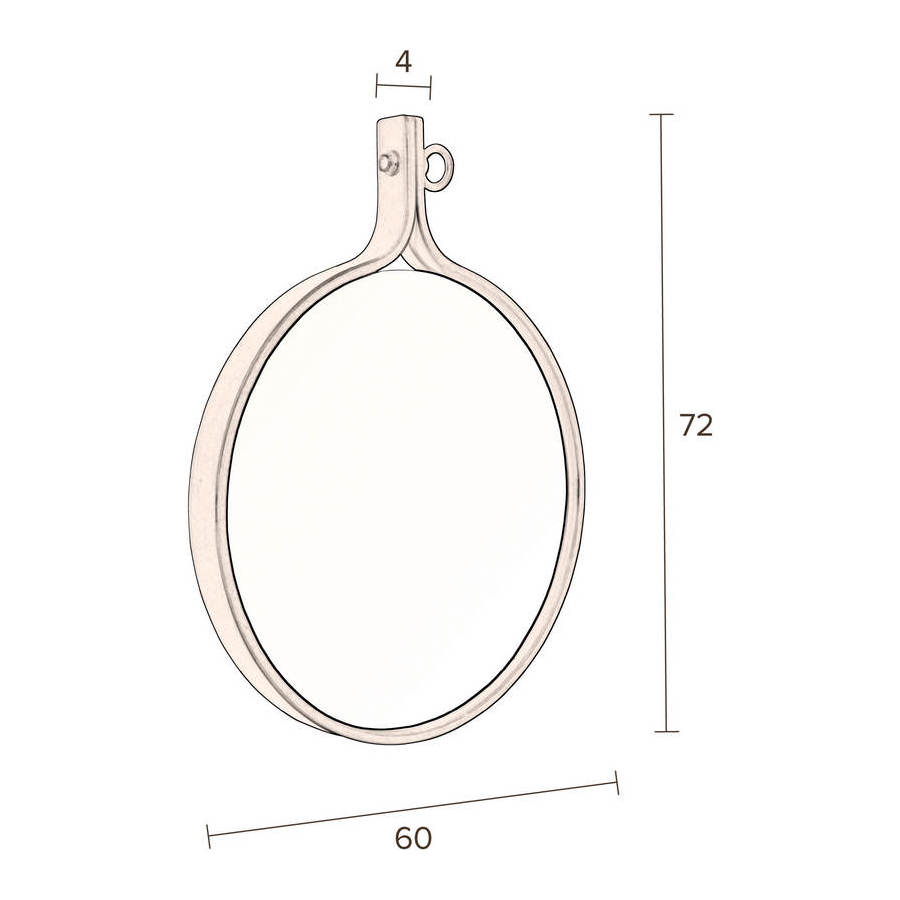 Зеркало Attractif, 60 см Dutchbone 8100006 - Вид №5