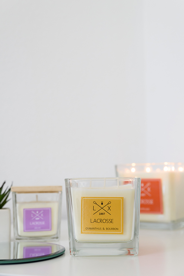 Свеча ароматическая в стекле "Османтус & Бурбон" 8*8 см Ambientair VV045OBLC - Вид №1