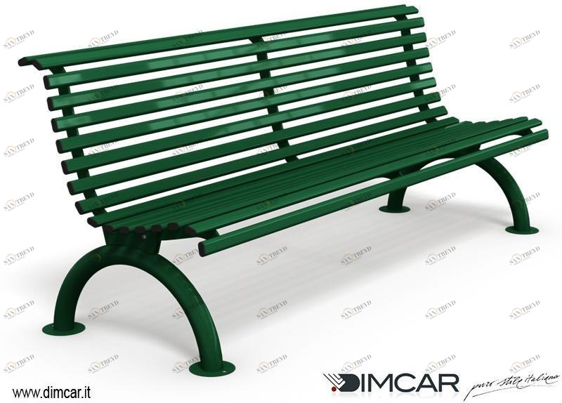 DIMCAR Скамья из оцинкованной стали со спинкой City 1118