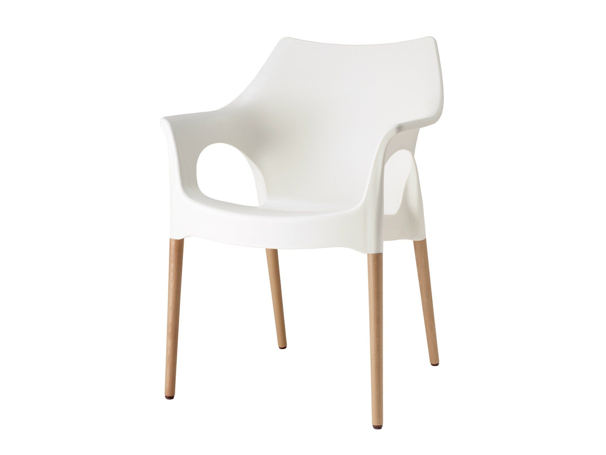 Штабелируемый стул из инженерного пластика с подлокотниками S-CAB NATURAL OLA ARCH-00115663