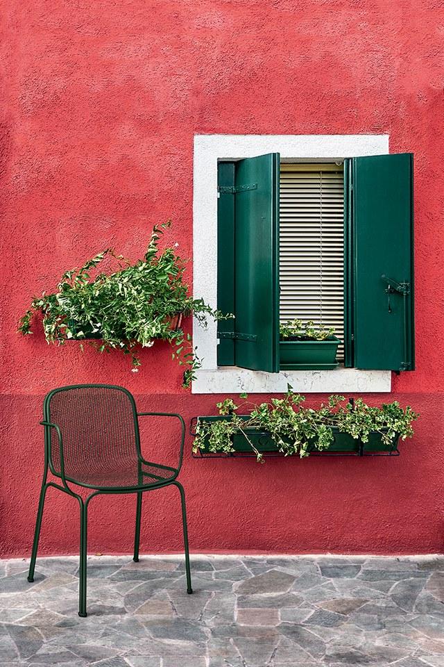 COLOS Штабелируемый стул из металлической сетки с подлокотниками Villa sun-id-1344973 - Вид №3