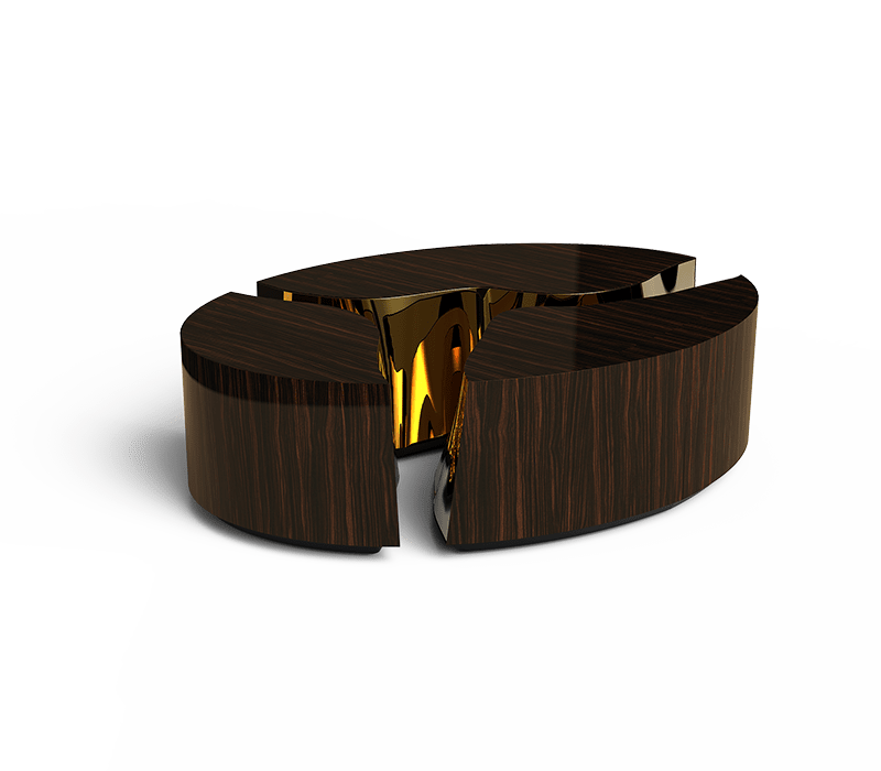 0-017 Овальный центральный стол Lapiaz из черного дерева Boca Do Lobo  - Вид №5