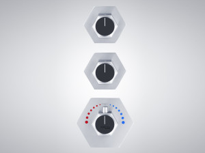 Встраиваемый смеситель для душа с 3 отверстиями и переключателем