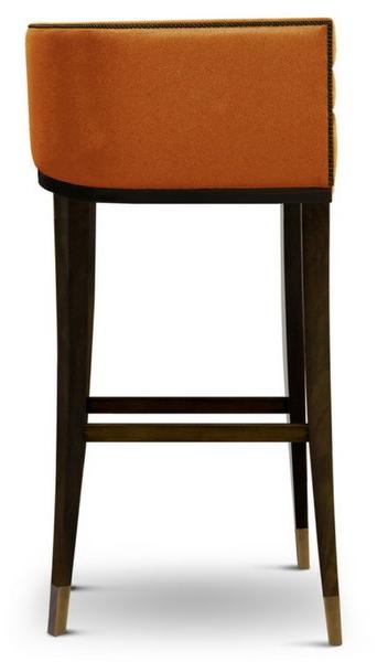 BRABBU Табурет высокий, обитый тканью, со спинкой Maa sun-id-1493914 - Вид №2