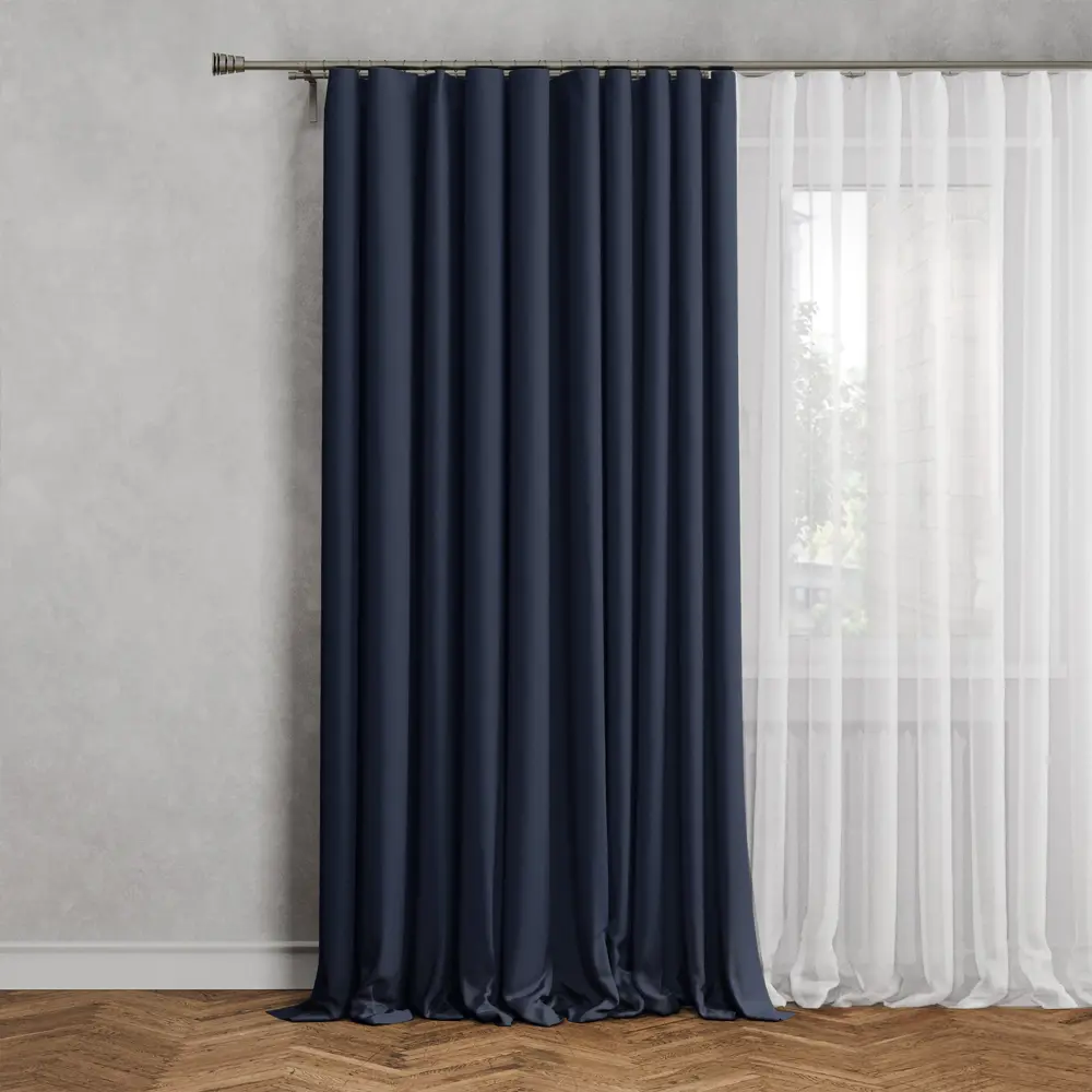 GARDEN Штора на люверсах синяя 200x280 см для гостиной и спальни 89390627 STLM-1564730