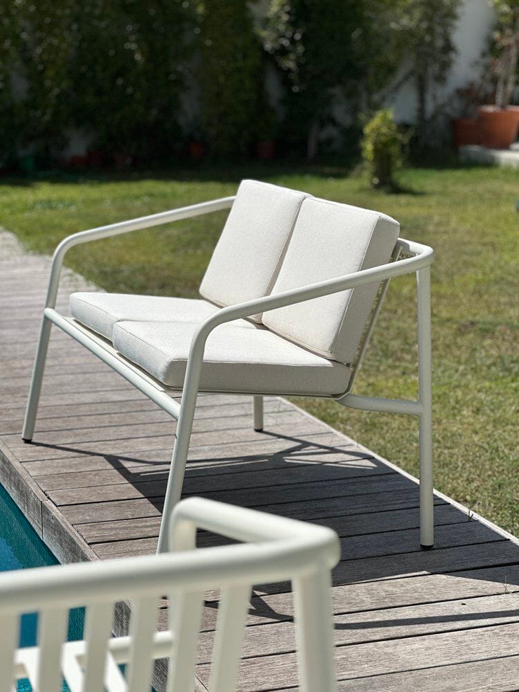 Алюминиевая садовая скамейка со спинкой Branca Lisboa Erva ARCH-00052035 - Вид №1