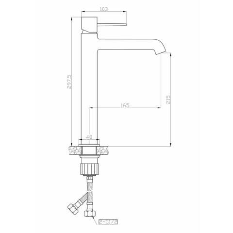 Orange Karl M05-121w смеситель для раковины, белый Хром sun-id-1517072 - Вид №1