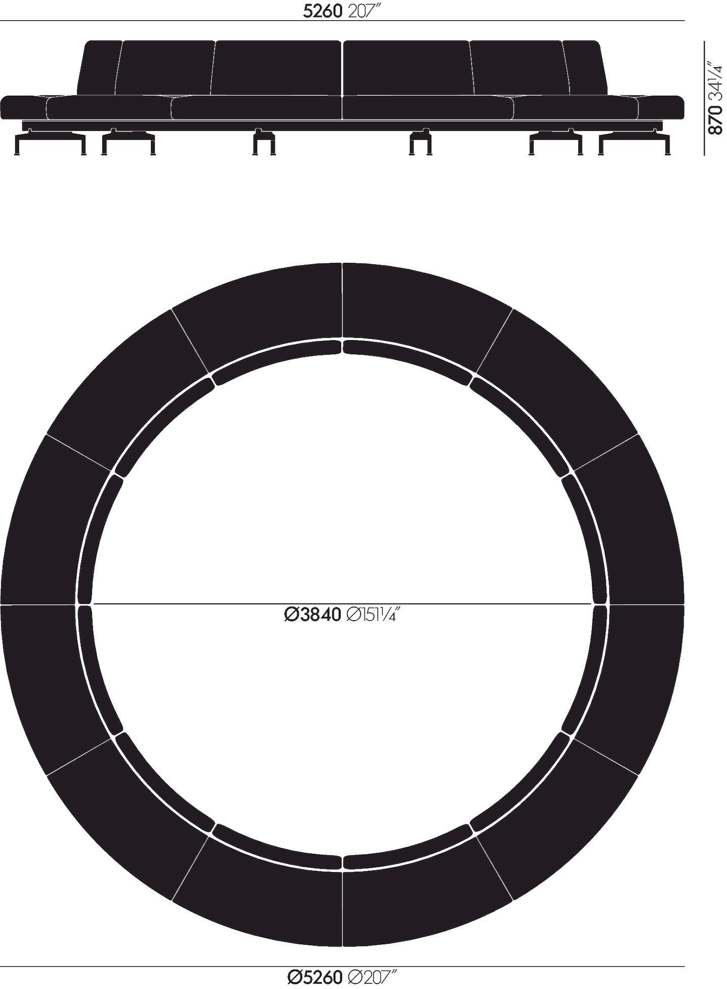 Секционный диван VITRA мягкая работа ARCH-00079650 - Вид №50