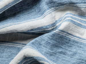 Льняная полосатая ткань