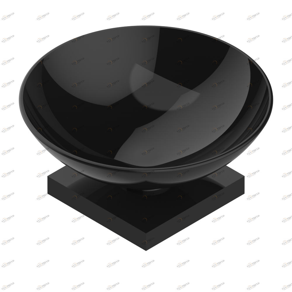 A6H-544 Мыльница на подставке, диаметр : 100 мм Thg-paris Profil с рукоятками с инкрустацией Lalique Покрытие PVD бронза A6H-544 CAT.F