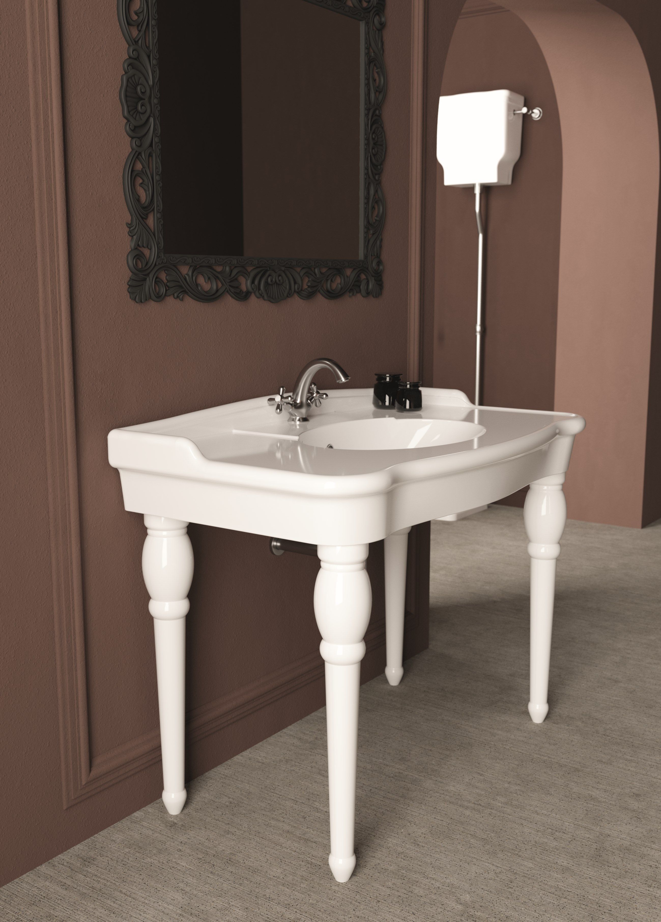 Керамическая прямоугольная консольная раковина Alice Ceramica ARCH-00119578