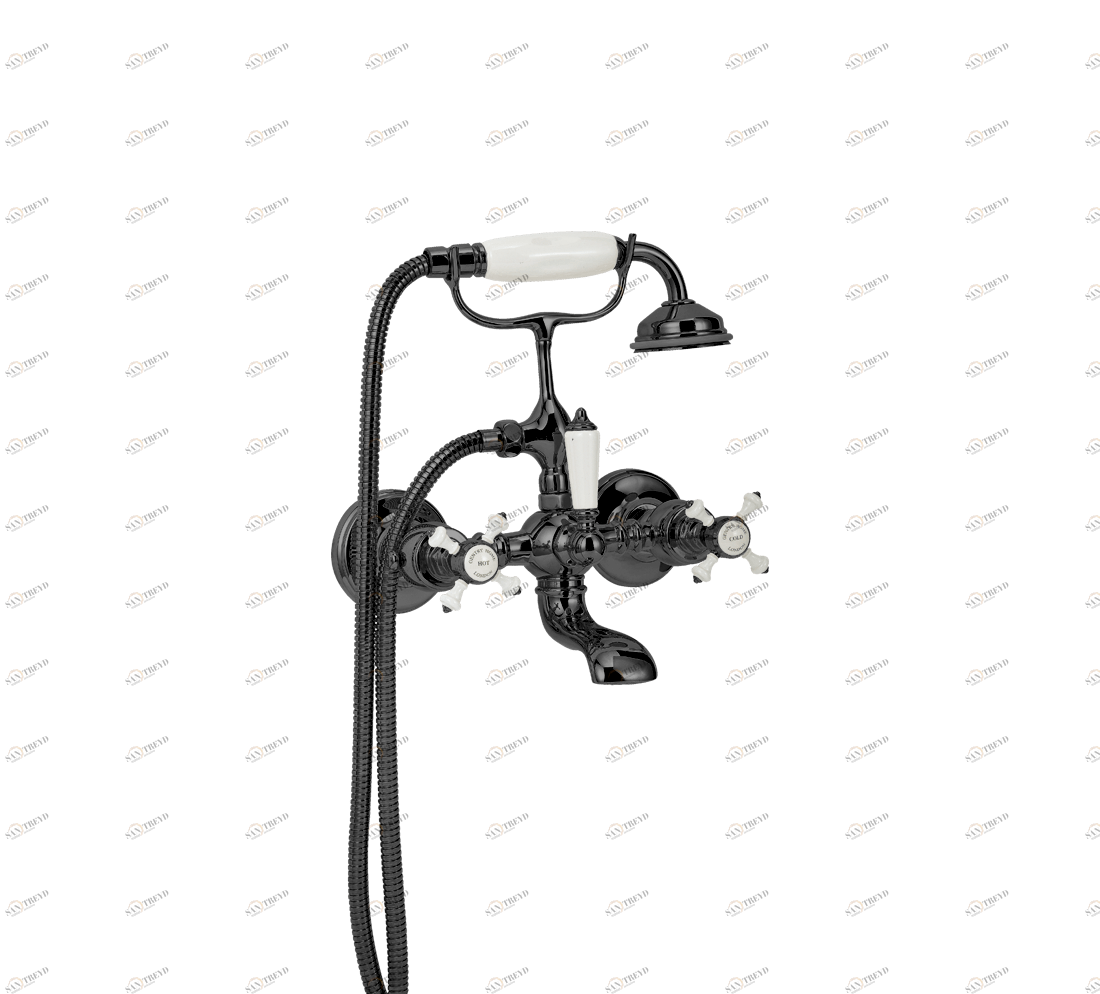 Gentry Home Смеситель для раковины от центра к центру 2 отверстия под смеситель 200 мм Chelsea Темный никель GH101041