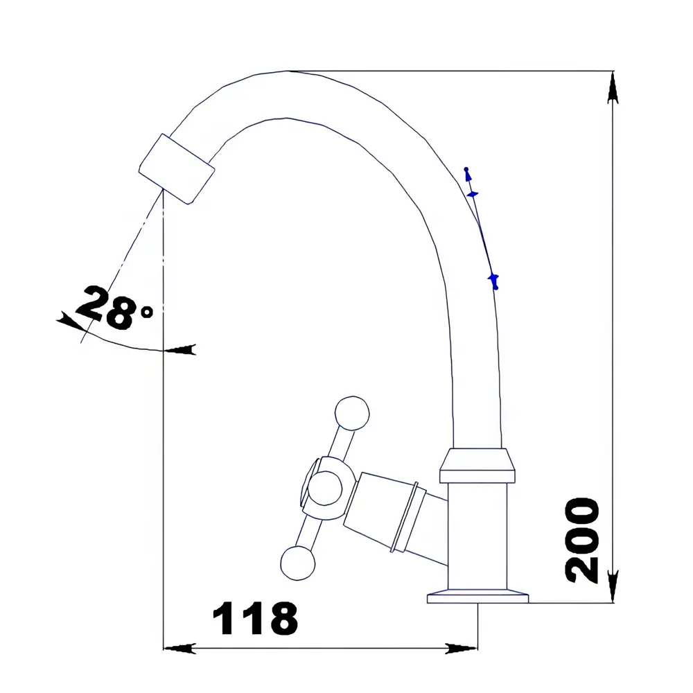 Кран для холодной воды Киров цвет хром Santreyd STLM-2005688 - Вид №3