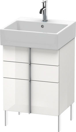 VA658400707 Vero Air Тумбочка напольная Бетонно-серый матовый декор Duravit - Вид №2
