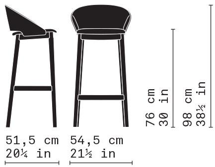 Very Wood Табурет со спинкой с подставкой для ног Odeon sun-id-1440449 - Вид №5