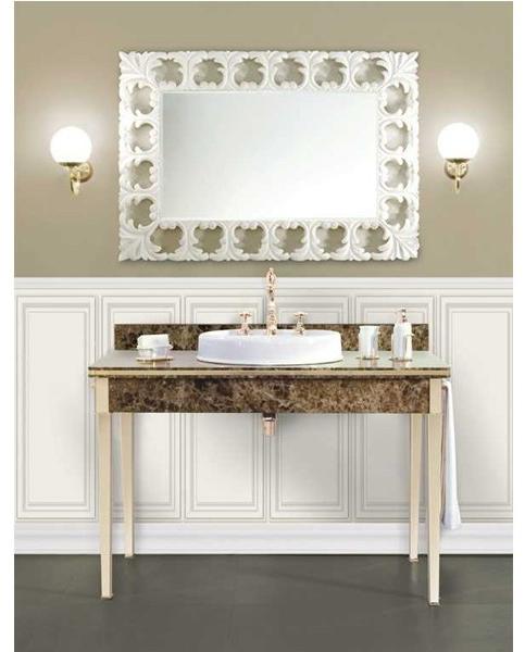 Gentry Home Раковина с одной консолью из темного мрамора emperador  3080  - Вид №1