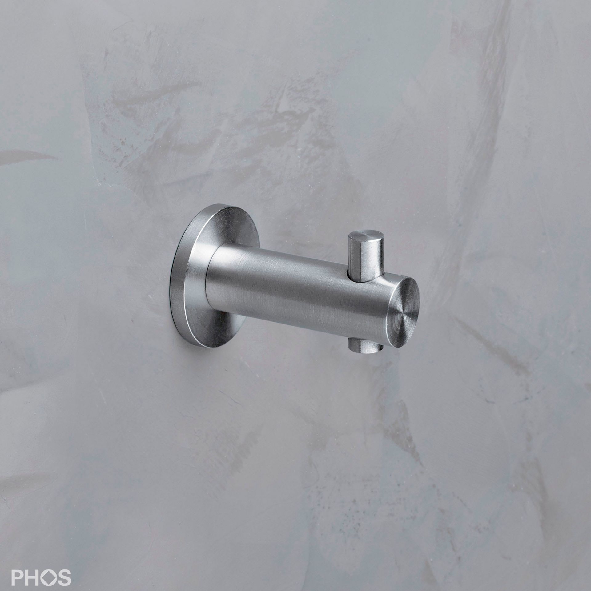 H12-35R25-B Крючок для полотенец ø12 мм, длина 3,5 см с розеткой PHOS 