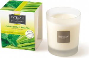 10640022 Esteban АРОМАСВЕЧА ЛЕМОНГРАСС И МЯТА, 170 Г Стекло