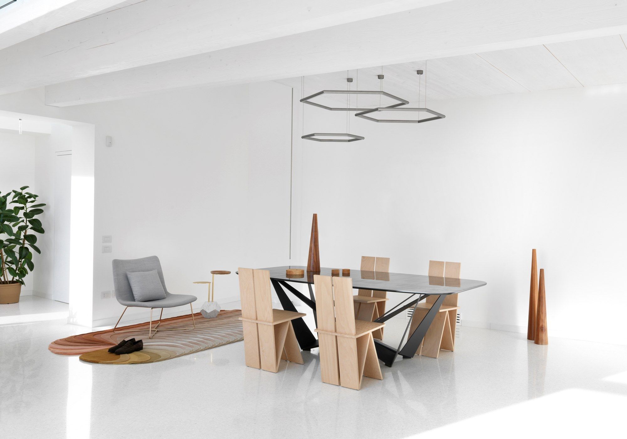 Тканевое кресло с 4 металлическими ножками SITIA SOTAI ARCH-00063641 - Вид №6